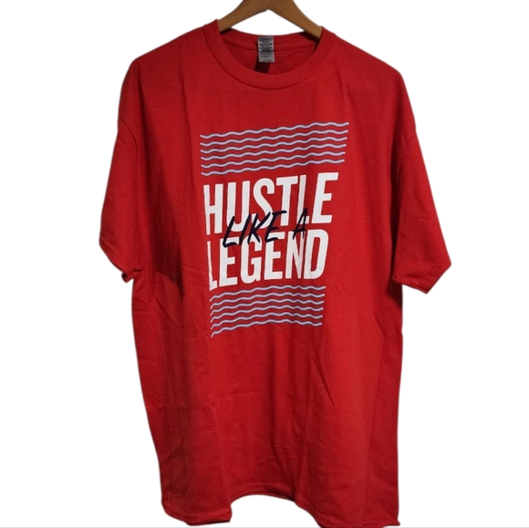Gildan Other - Gildan Red ‘Hustle Like A Legend’ T-shirt Size XL